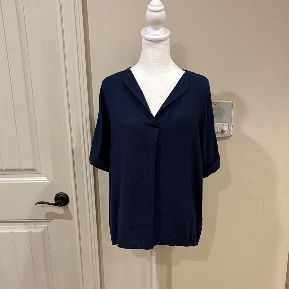 Elegant Navy Blue Women's Top